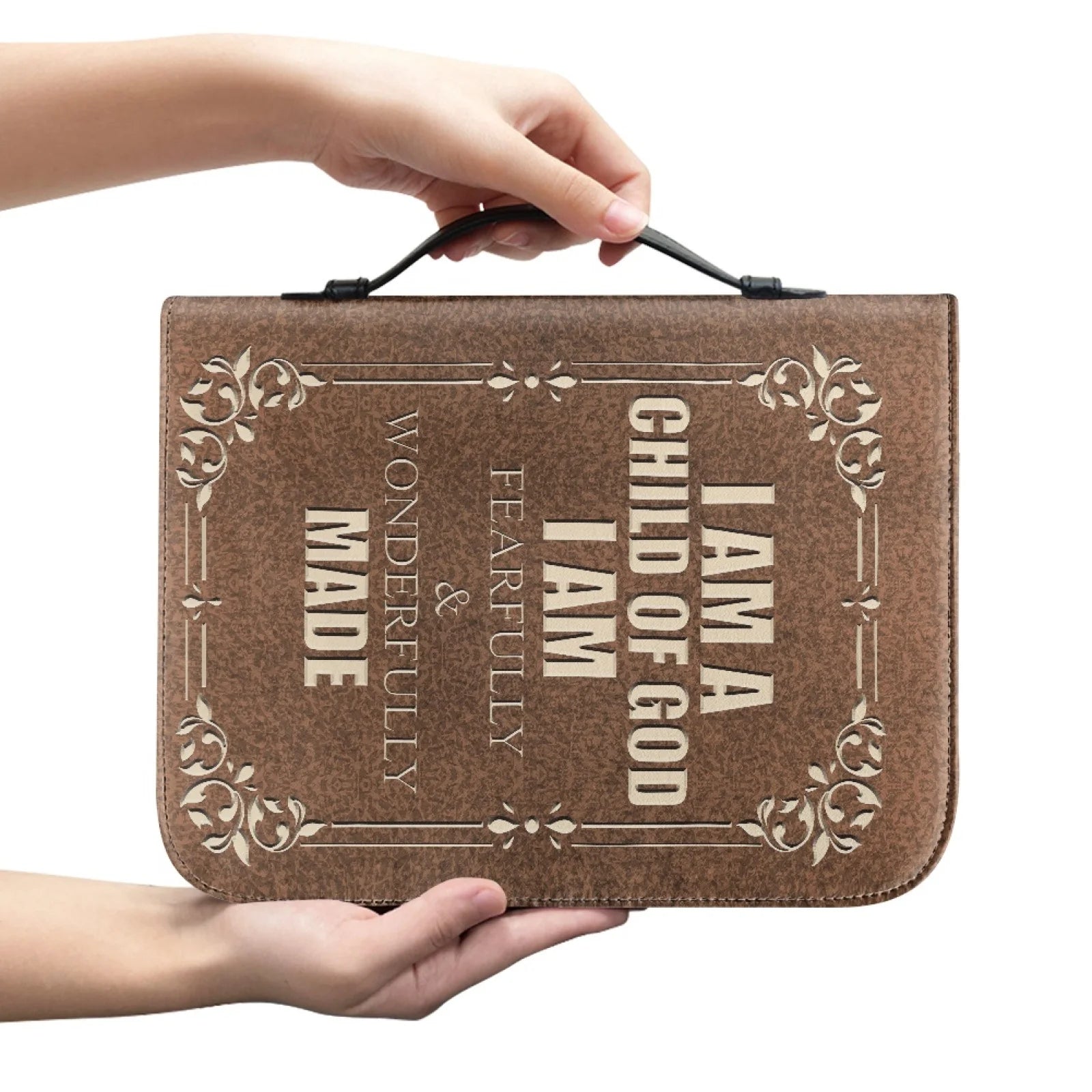 Large Floral Bible Cover Carrying Case | Christ & Cross ™