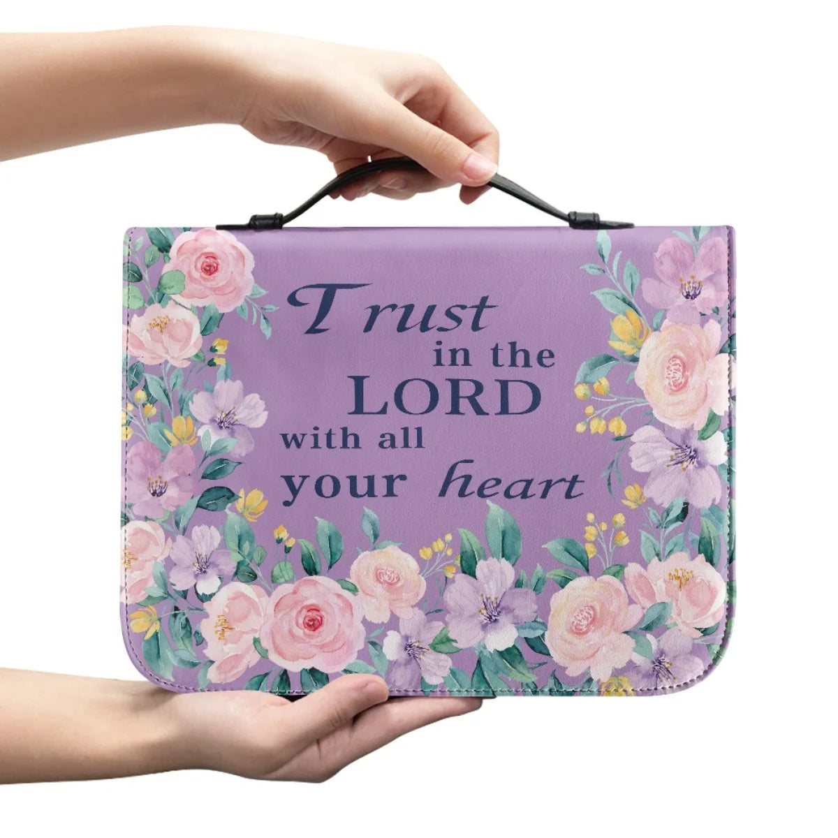 Large Floral Bible Cover Carrying Case | Christ & Cross ™