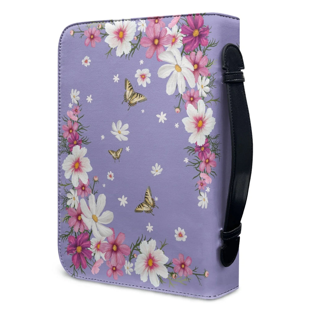 Large Floral Bible Cover Carrying Case | Christ & Cross ™
