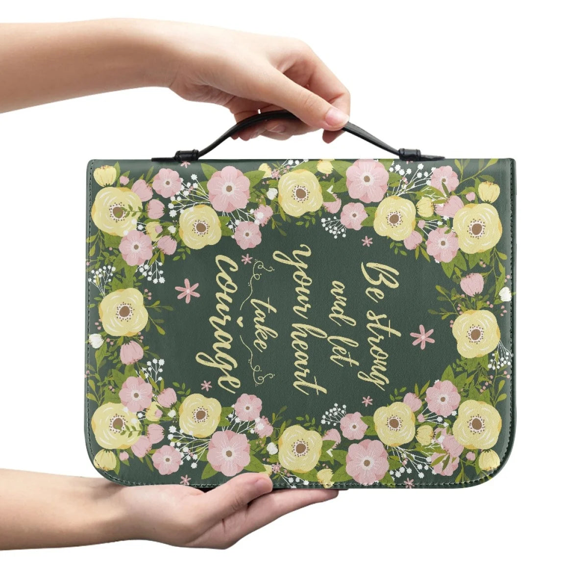 Large Floral Bible Cover Carrying Case | Christ & Cross ™