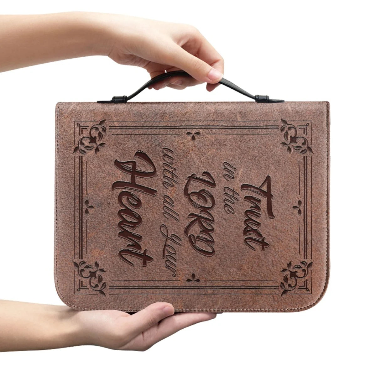 Large Floral Bible Cover Carrying Case | Christ & Cross ™