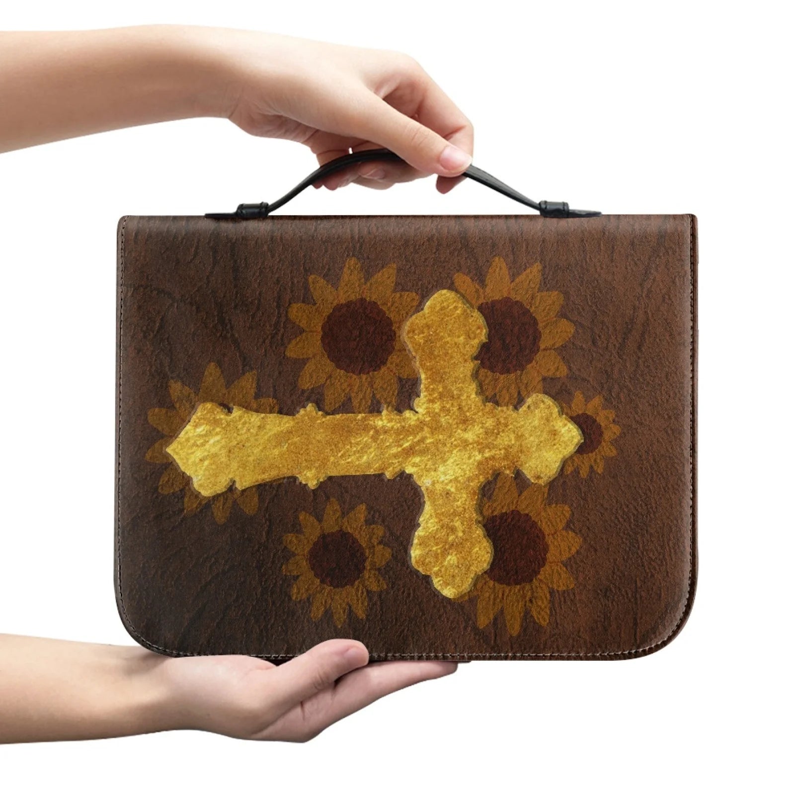 Large Floral Bible Cover Carrying Case | Christ & Cross ™