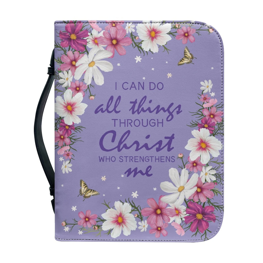 Large Floral Bible Cover Carrying Case | Christ & Cross ™