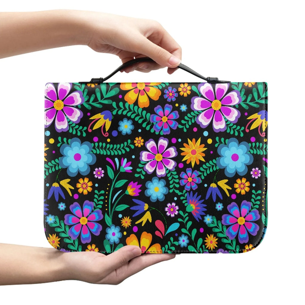 Large Floral Bible Cover Carrying Case | Christ & Cross ™