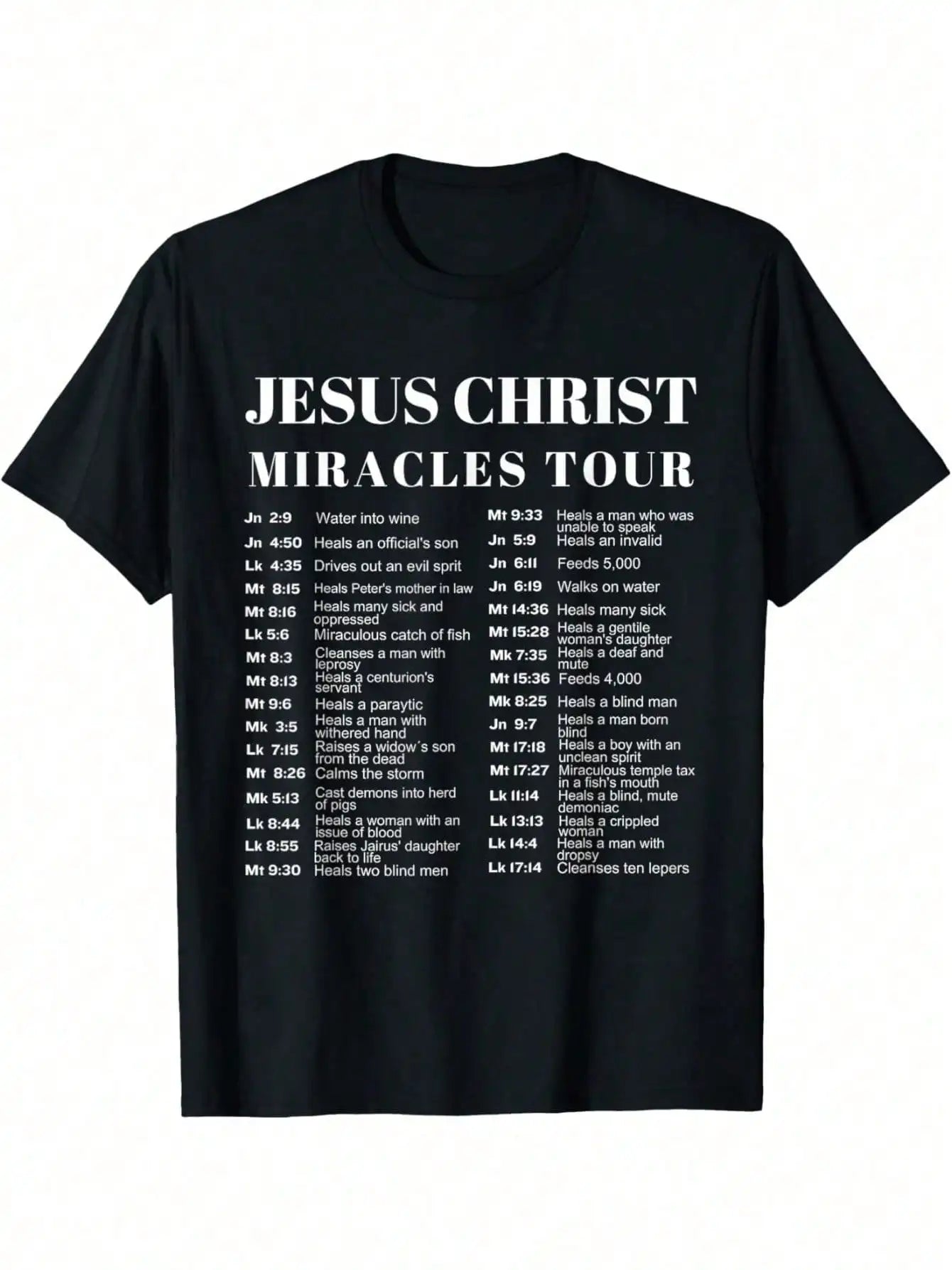 Jesus Christ Miracles Graphic T-Shirt | Men's