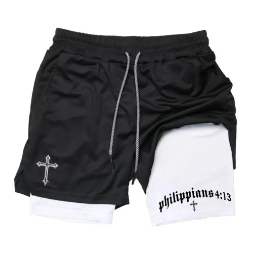 Cross & Scripture Men's 2-in-1 Training Shorts