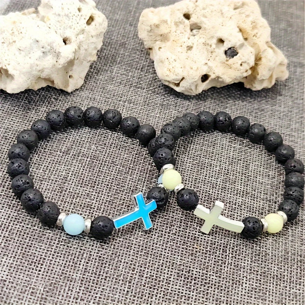 Bracelets Croix Charme Phosphorescents | Bracelets BFF