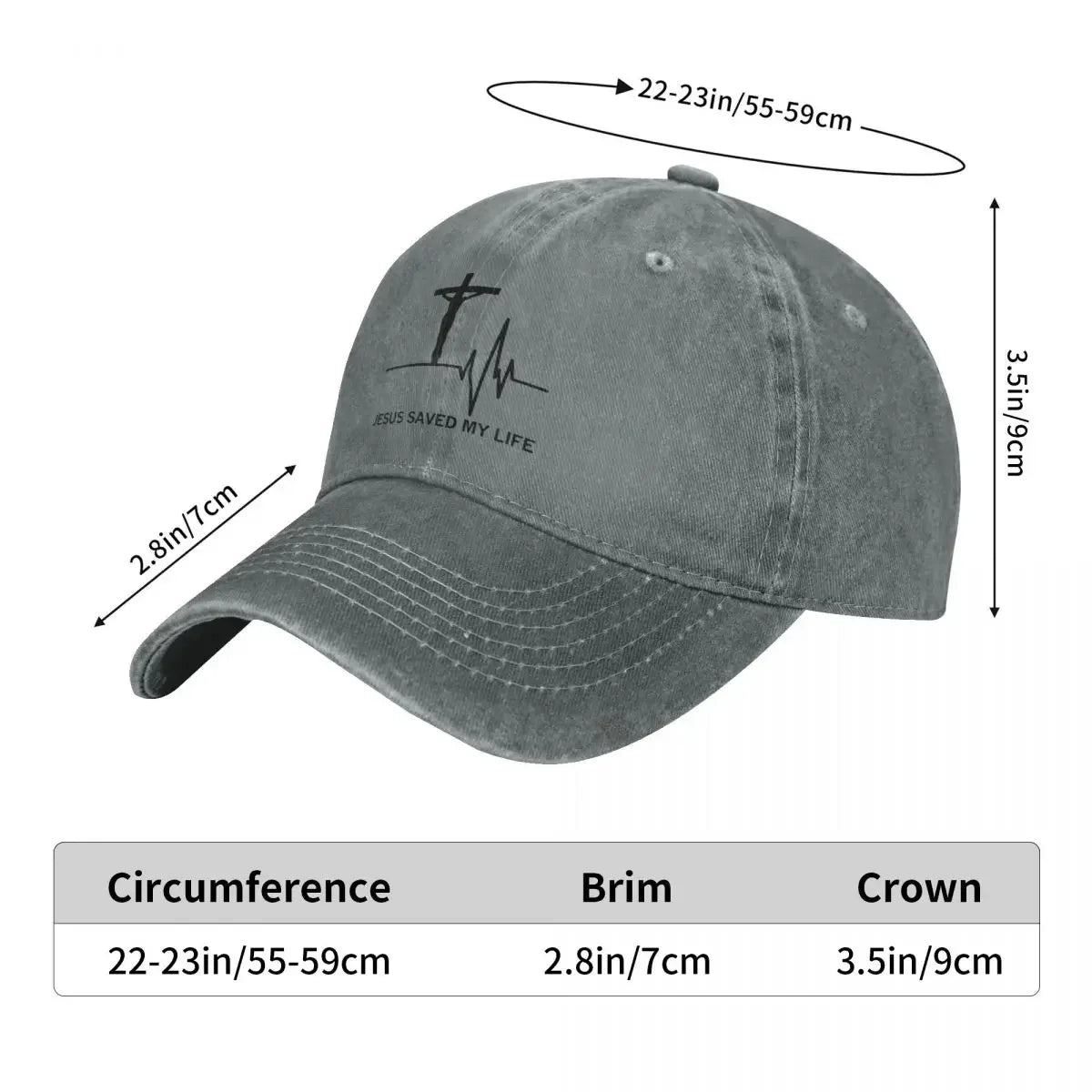 Jesus Saved My Life Christian Baseball Cap | Christ & Cross ™