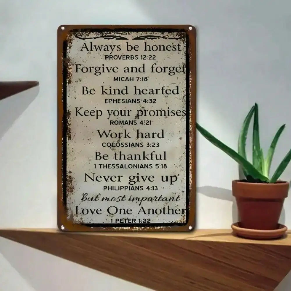 Vintage Christian Bible Verse Wall Decor | Christ & Cross ™