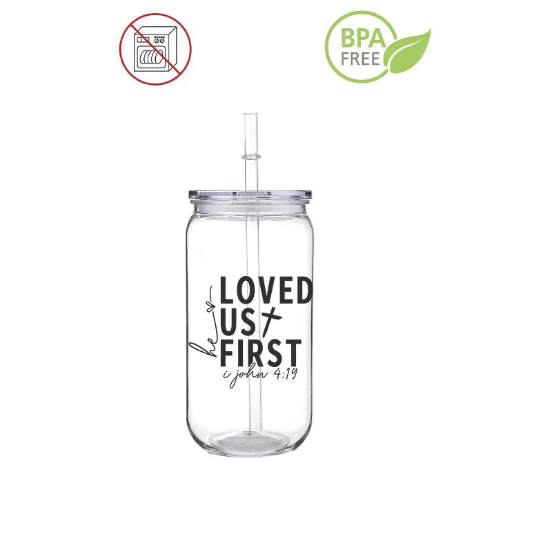 Faith & Prayer 16 oz Straw Cup | Christ Cross ™