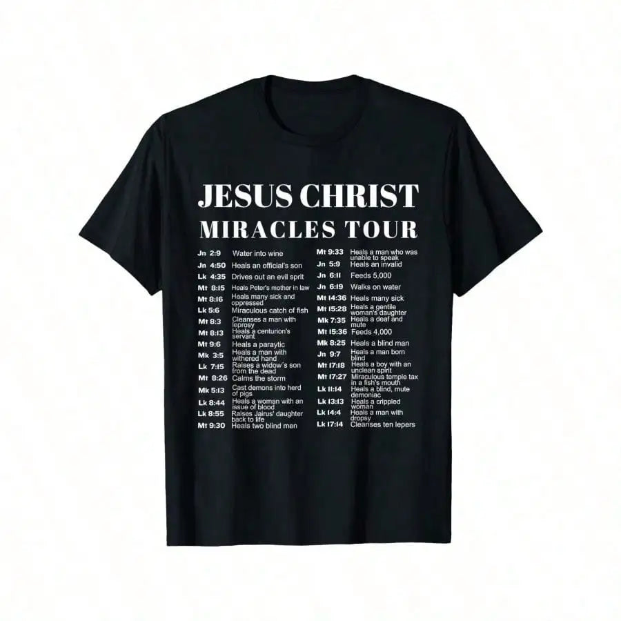 Jesus Christ Miracles Graphic T-Shirt | Men's