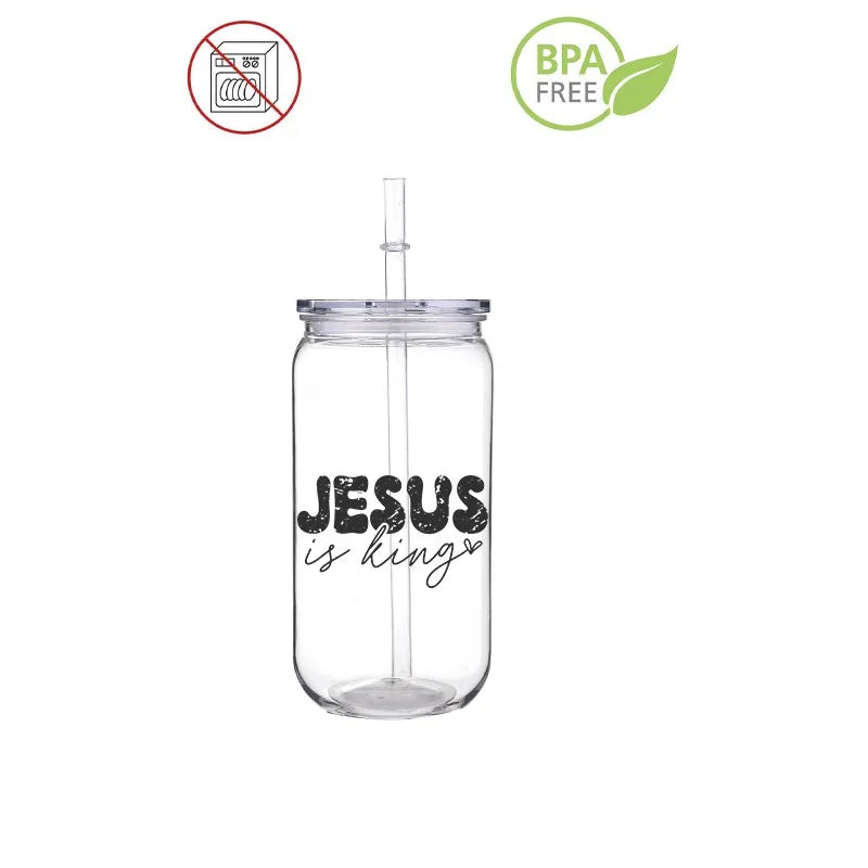 Faith & Prayer 16 oz Straw Cup | Christ Cross ™