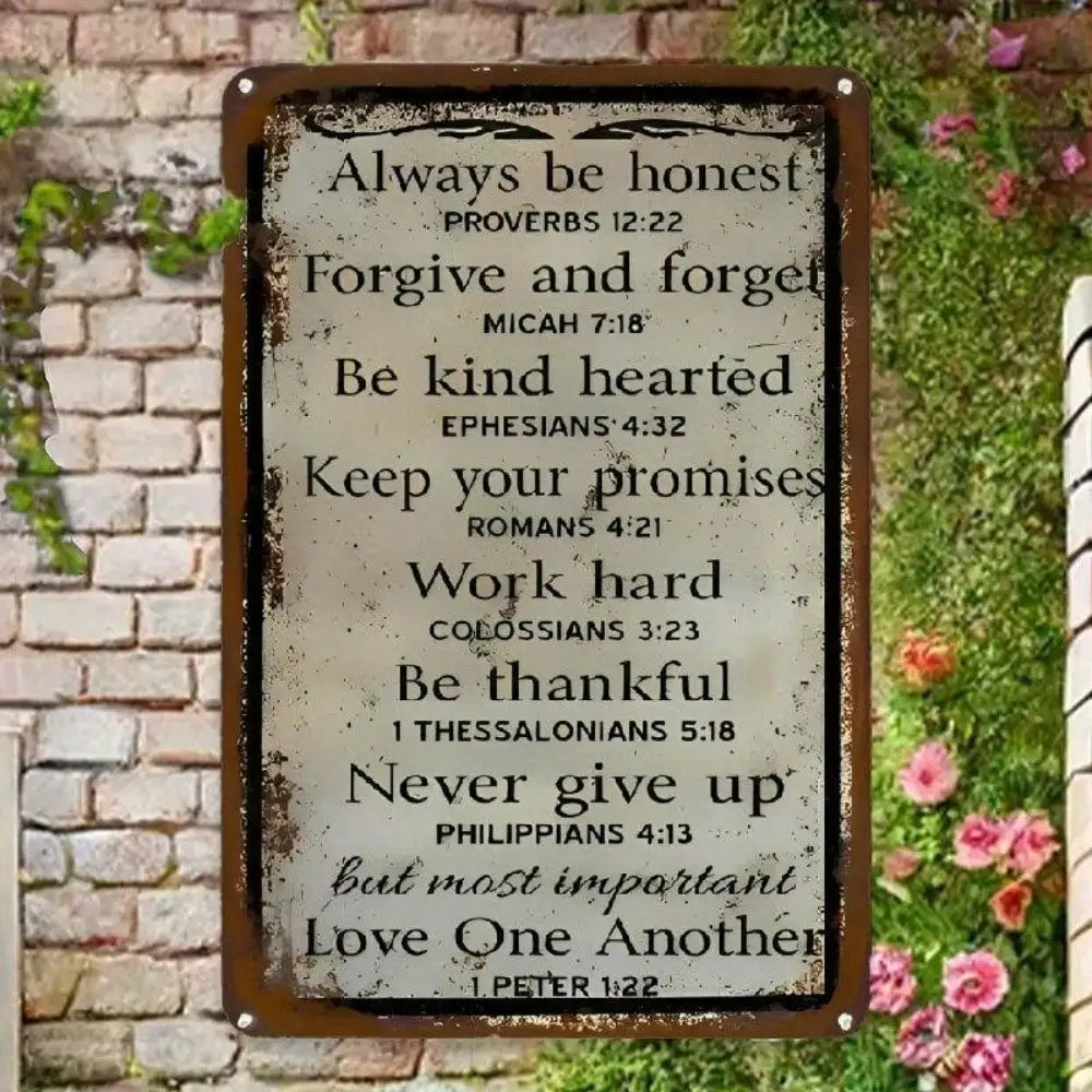 Vintage Christian Bible Verse Wall Decor | Christ & Cross ™