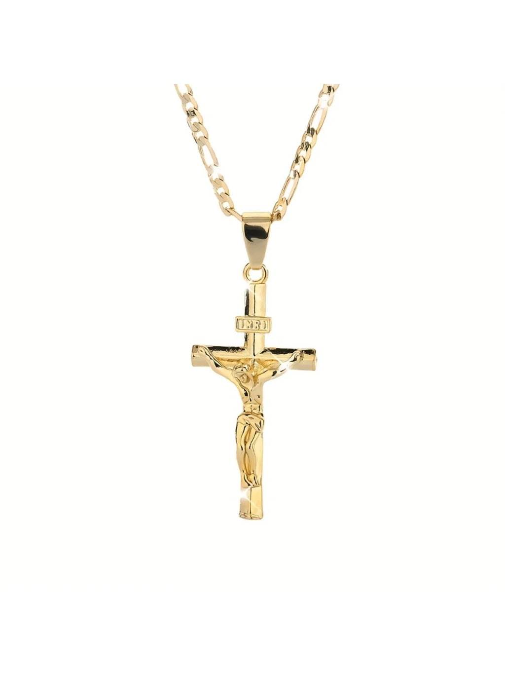 14k Plated Gold Pendant Necklace | Christ & Cross ™