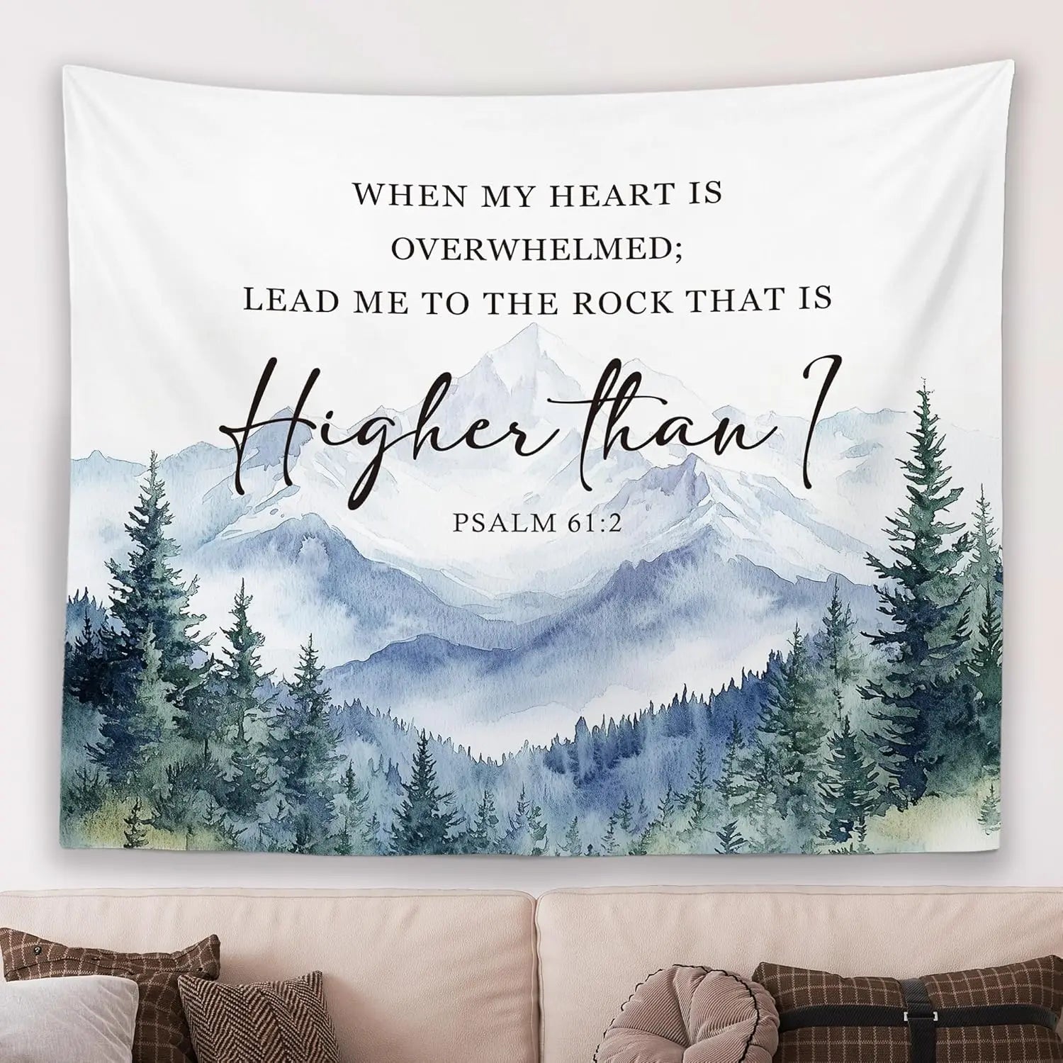 Christian Fall Mountain Wall Tapestry | Christ & Cross ™