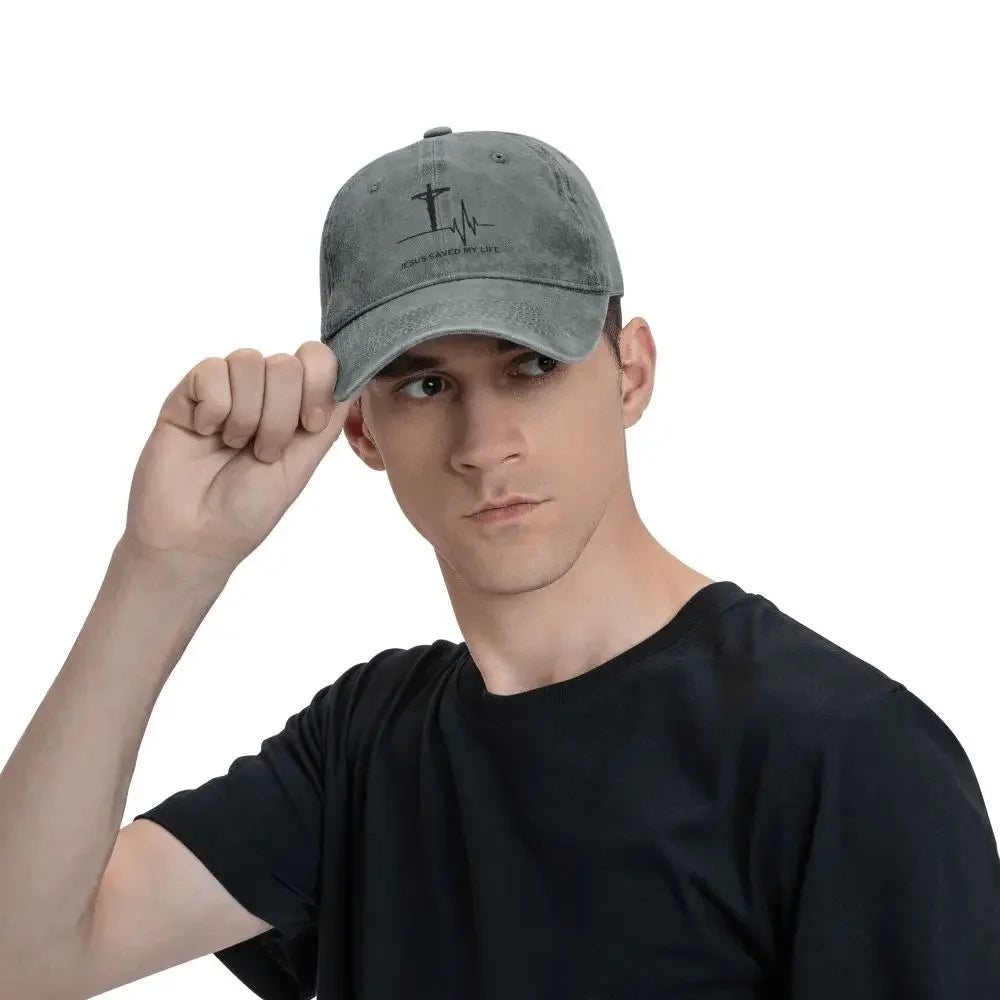 Jesus Saved My Life Christian Baseball Cap | Christ & Cross ™