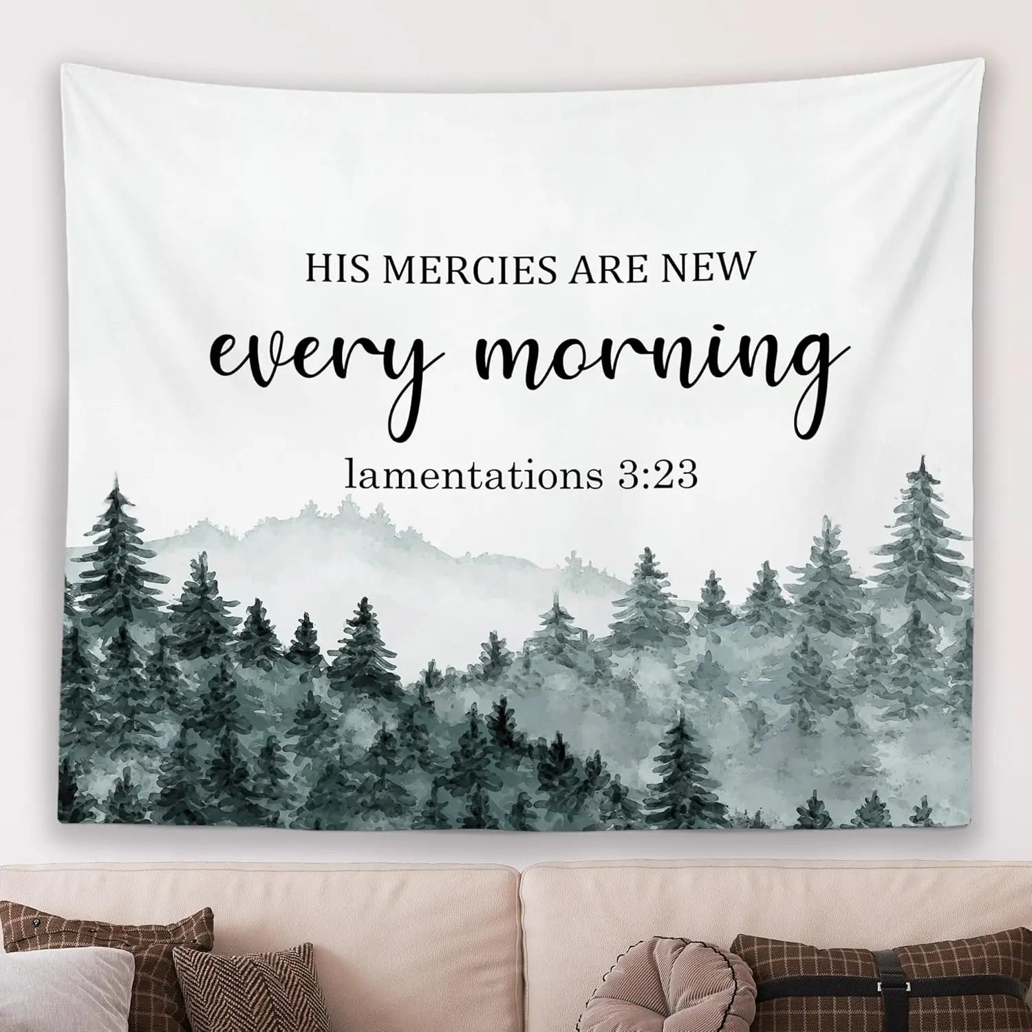 Christian Fall Mountain Wall Tapestry | Christ & Cross ™
