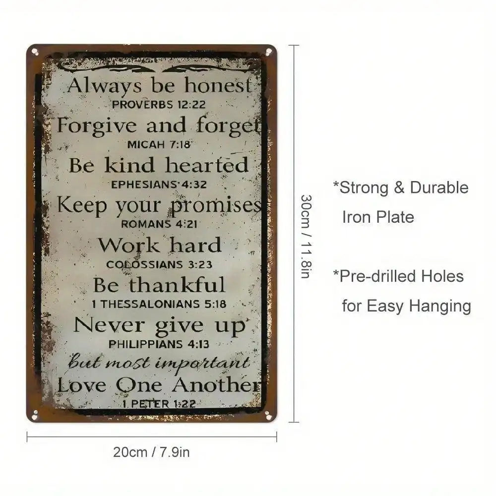 Vintage Christian Bible Verse Wall Decor | Christ & Cross ™