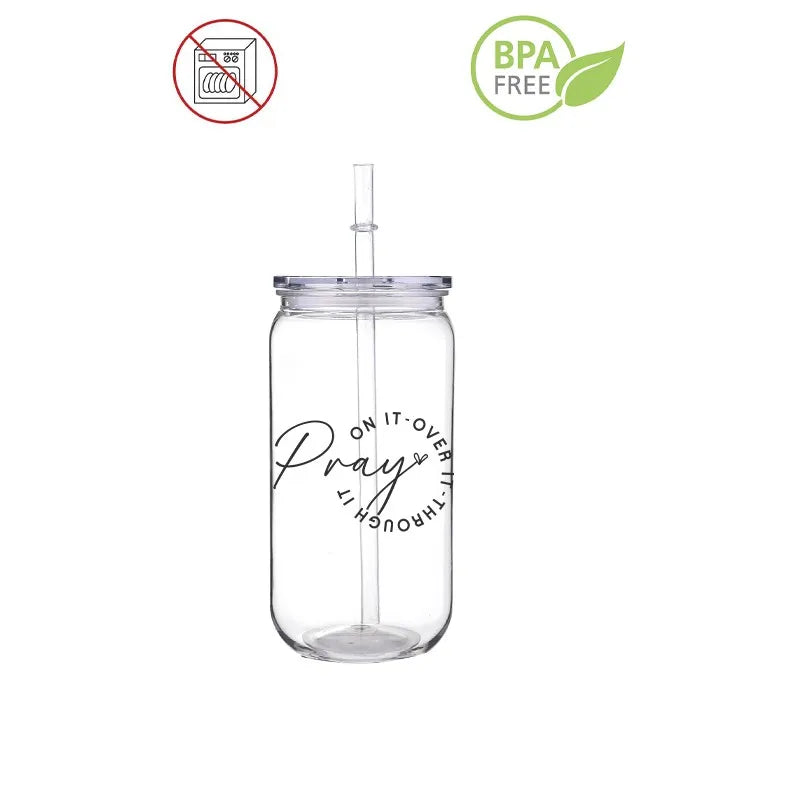 Faith & Prayer 16 oz Straw Cup | Christ Cross ™