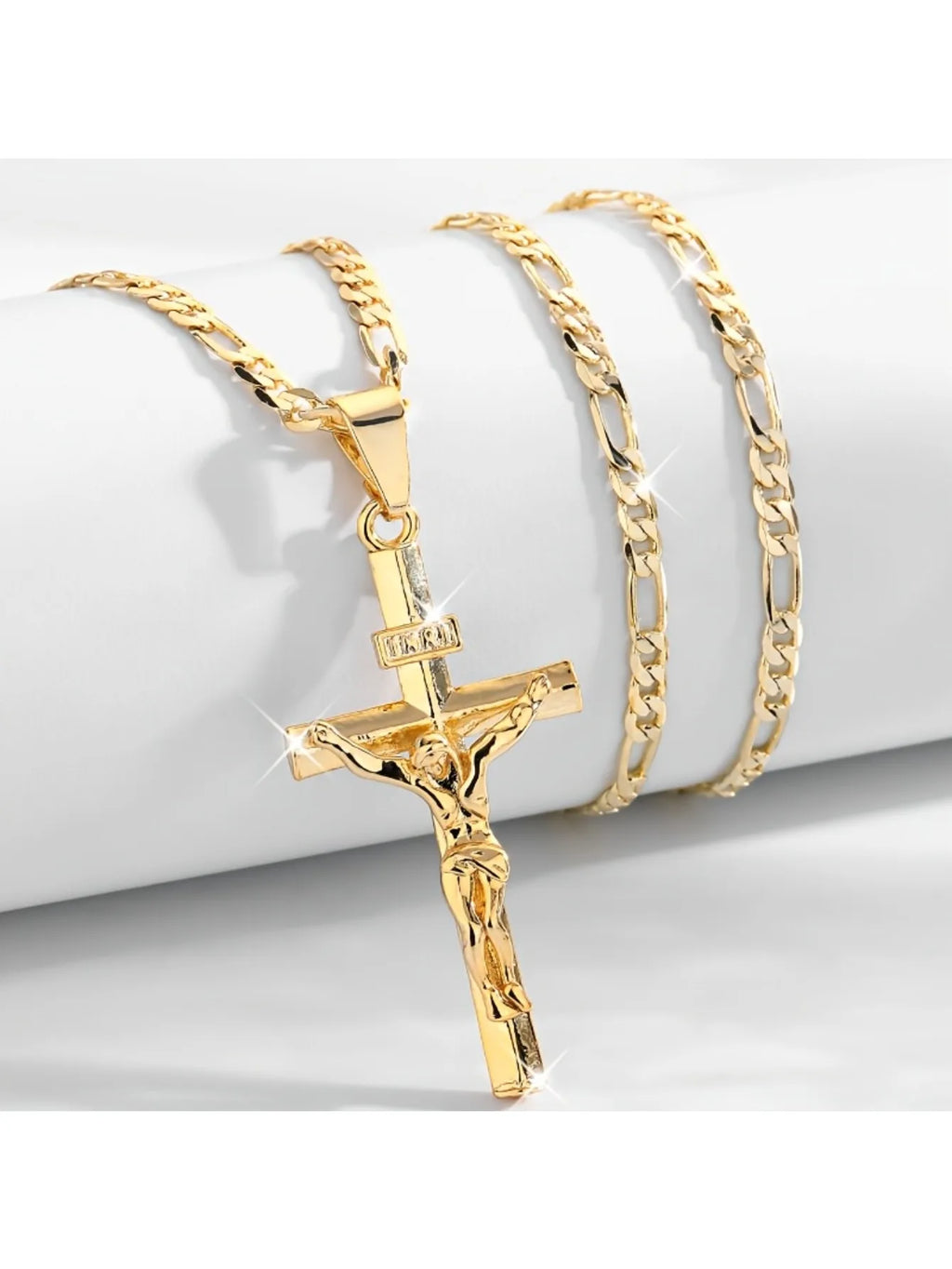 14k Plated Gold Pendant Necklace | Christ & Cross ™