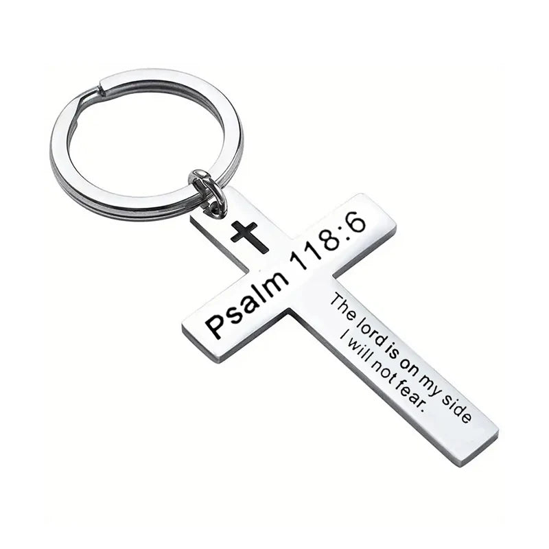 Christian Bible Verse Keychain | Christ & Cross TM